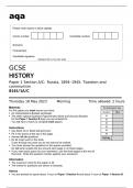 aqa GCSE HISTORY Paper 1 Section A/C: Russia, 1894–1945: Tsardom and communism (8145/1A/C) May 2023 Question Paper.