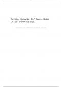 Revision Notes LPC - BLP Exam - Notes  LATEST UPDATES 2023.