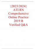 {2023/2024} ATI RN Comprehensive Online Practice 2019 B  Verified Q&A