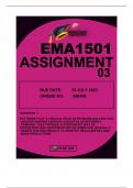 EMA1501 ASSIGNMENT 3 2023