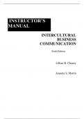 Intercultural Business Communication 6e Lillian Chaney, Jeanette Martin (Instructor Manual)