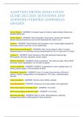 AANP FNP CERTIFICATION STUDY GUIDE 2023-2024  QUESTIONS AND ANSWERS (VERIFIED ANSWERS)|A GRADED