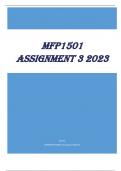 MFP1501 Assignment 3 2023 