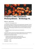 IB Biology 2.9 and 8.3 Class Notes