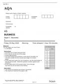 AQA  AS BUSINESS Paper 1 Business 1  Friday 19 May 2023
