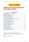 COMPLETE; PICAT TESTS QUESTIONS WITH 100% CORRECT ANSWERS