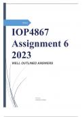 IOP4867 Assignment 6 2023