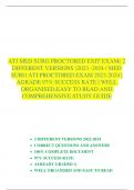 ATI MED SURG PROCTORED EXIT EXAM( 2 DIFFERENT VERSIONS )2023 -2024 / MED SURG ATI PROCTORED EXAM 2023-2024 | AGRADE 97% SUCCESS RATE | WELL ORGANISED,EASY TO READ AND COMPREHENSIVE STUDY GUIDE