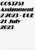 COS3751 Assignment 2 2023 - DUE 21 July 