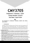 CMY3705 Assignment 1 (ANSWERS) Semester 1 2024 - DISTINCTION GUARANTEED