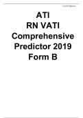 ATI RN VATI Comprehensive Predictor 2019 Form B Latest Update 2023/2024