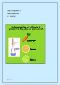 Determination of vitamin C present in vegetables 