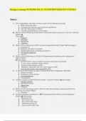 Portage Learning NURSING BS 231 PATHOPHYSIOLOGY EXAM 4 questions and answers} (2022/2023) (verified answers)