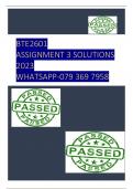 BTE2601 - ASSIGNMENT 3 SOLUTIONS - 2023