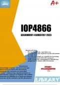 IOP4866 Assignments BUNDLE Semester 1 2023