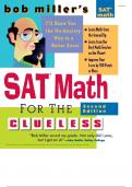 (M) Bob Miller_s SAT Math for the Clueless, 2nd ed (Bob Miller_s Clueless Series)