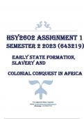 HSY2602 Assignment 1 Semester 2 2023 (643219)