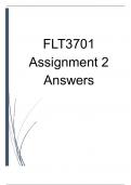 FLT3701 Assignment 2 Answers 2023