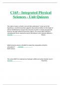 WGU C165 - Integrated Physical Sciences - Unit Quizzes