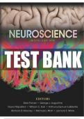Test Bank  for Neuroscience ,6th Edition by Purves / All Chapters1-34
