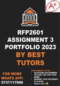 RFP2601 Assignment 3 Portfolio 2023 (Answers) 