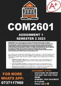 COM2601 Assignment 1 Semester 2 2023 (CORRECT ANSWERS)