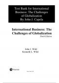 Test Bank for International Business The Challenges of Globalization 9th Edition by John J. Wild, Kenneth L. Wild