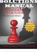 SOLUTIONS MANUAL for Financial and Managerial Accounting for Decision Makers 4th Edition by Hanlon, Magee, Pfeiffer & Dyckman. ISBN 9781618533616. (All 24 Chapters).