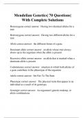 Mendelian Genetics| 70 Questions| With Complete Solutions