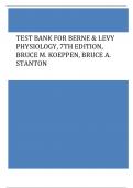 Test Bank for Berne & Levy Physiology, 7th Edition, Bruce M. Koeppen, Bruce A. Stanton