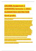 LML4806 Assignment 2 (ANSWERS) Semester 2 2023 - GUARANTEED DISTINCTION Good grades.