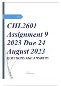 CHL2601 Assignment 9 2023 Due 24 August 2023