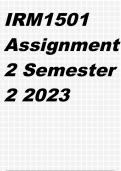 IRM1501 Assignment 2 Semester 2 2023