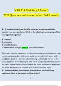 NSG 233 Med Surg 3 Exam 3 Questions and Answers (2024 / 2025) (Verified Answers)