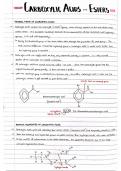 AQA A-Level Chemistry Handwritten Notes – Carboxylic acids and derivatives