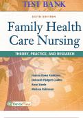 Family Health Care Nursing-Theory, Practice, and Research 6th Edition by Joanna Rowe Kaakinen, Deborah Padgett Coehlo, Rose Steele, Melissa Robinson- Complete, Elaborated and Latest(Test Bank) ALL(1-27) Chapters included updated for 2023