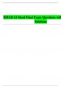 ISBAR GI bleed Final Exam Questions with Complete Solutions
