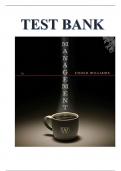 TEST BANK FOR MANAGEMENT SEVENTH EDITION WILLIAMS.
