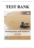 TEST BANK FOR STARTING OUT WITH PYTHON [GLOBAL EDITION] BY TONY GADDIS.