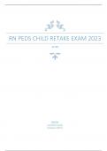 RN Peds Child Retake Exam 2019/2020-QUESTIONS&ANSWERS