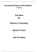 Test Bank For Financial Accounting Theory and Analysis Text and Cases 13th Edition By Richard Schroeder, Myrtle Clark, Jack  Cathey (All Chapters, 100% Original Verified, A+ Grade)