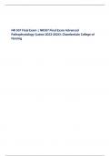 NR 507 Final Exam | NR507 Final Exam Advanced Pathophysiology (Latest 2023-2024): Chamberlain College of Nursing