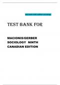 Test Bank for Macionis/Gerber, Sociology, Ninth Canadian Edition