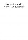 A LEVEL LAW BUNDLE; The first 4 topics i,e. The nature of law and justice, morality and law making