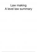 A level law summary - LAW MAKING