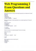 Web Programming 2 Exam Questions and Answers