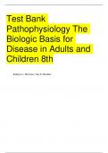 Test Bank Pathophysiology The Biologic Basis for Disease in Adults and Childr