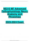 N5315 M10 Advanced Pathophysiology Renal AnatomyPhysiology 2023-2024 Update A+ Review & N5315 M7 Advanced Pathophysiology Neuro Anatomy and Physiology. Combined Package Deal Solution.  Purchase to Score an A+ Grade.