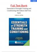 TEST BANK FOR ESSENTIALS OF STRENGTH TRAINING AND CONDITIONING 4TH EDITION HAFF 