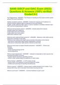 SANS GISCP and GIAC Exam (2023)- Questions & Answers (100% verified- Graded A+)